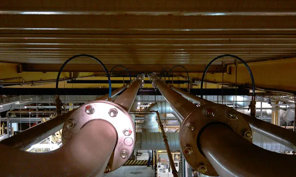 AIRCONDOS conveying pipes with bypass air lines in an Ingtec plant